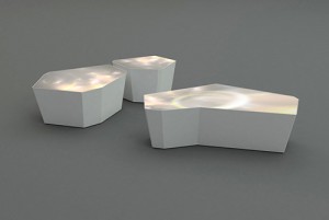 Mesa de vidro Floe, por Tomoko Azumi para a italiana Lapalma
