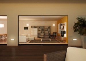 Portas deslizantes em design minimalista