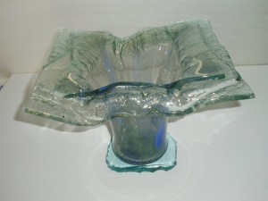 Vaso em vidro fusing