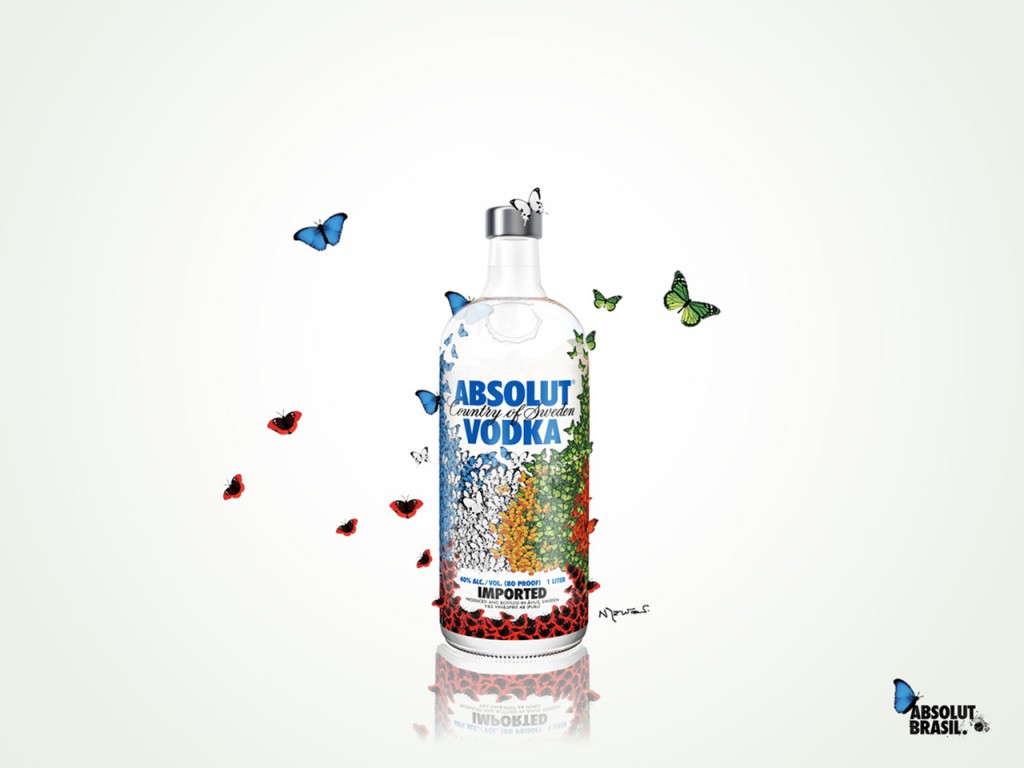 Vodka Absolut Brasil Nelson Leirner 1000ml - Edição Limitada