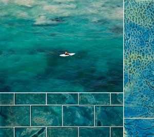 Revestimento em vidro e arte por Ann Sacks