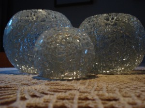 Vasos utilizando cacos de vidro temperado