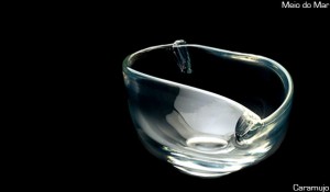 Arte em vidro por Elvira Schuartz - Meio do Mar - Caramujo