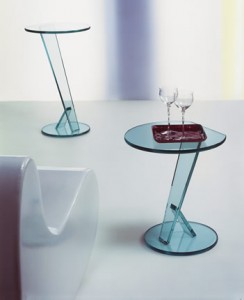 Mesinhas em vidro por Tonelli Design - Linha Nicchio