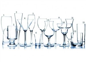 Tipos de copos e taças