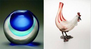 Vasos em vidro Murano