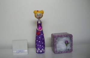 Boneca de Garrafa de Vidro - Garrafette - Gorette Costa