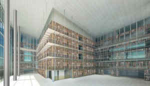 Lobby da Biblioteca Nacional da Grecia - Atenas - Centro Cultural Stavros Niarchos (SNFCC)