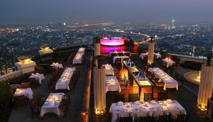Restaurante Sirocco e Sky Bar no Hotel Lebua em Bangkok