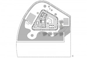 Planta do Pavimento Superior da Lake Lugano House por JM Arquitetura