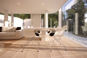 Sala de Jantar da Lake Lugano House por JM Arquitetura