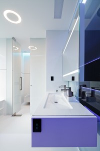 Bancada do Banheiro de Apartamento em Bucareste pelos Arquitetos do Square One
