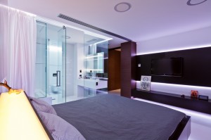 Quarto do Casal de Apartamento em Bucareste pelos Arquitetos do Square One