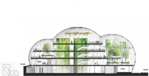 fachada-de-vidro-curvo-da-nova-sede-da-amazon-em-seattle