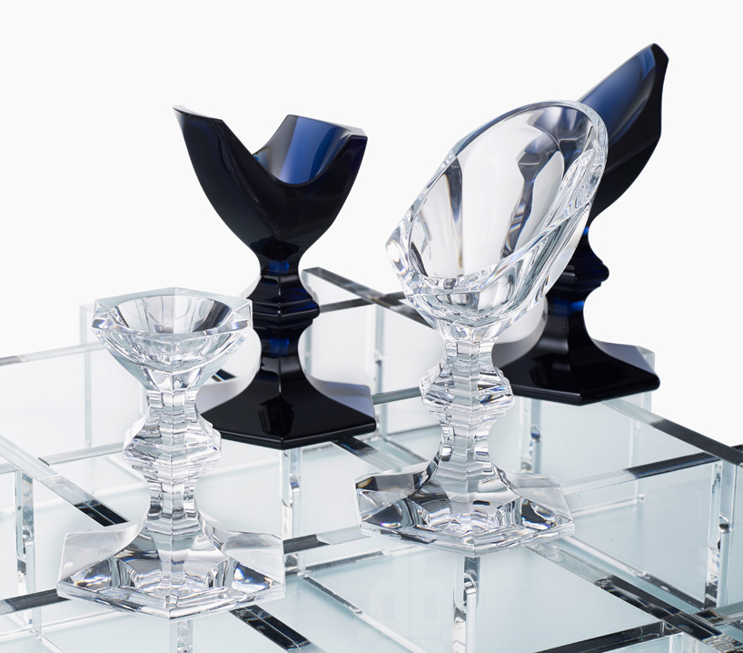 Luxuoso jogo de xadrez em cristal Baccarat - Vidrado