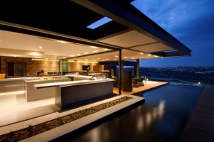 decoracao-cozinha-integrada-ao-jardim-casa-em-pretoria-africa-do-sul