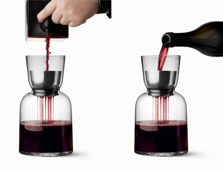 Decanter para vinho com aerador