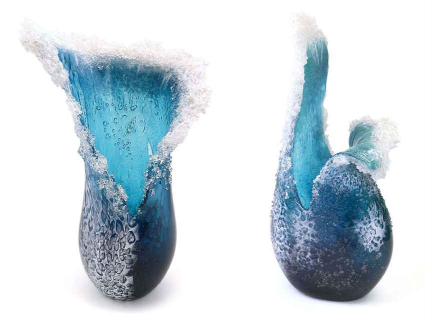vasos-de-vidro-em-forma-de-onda-do-mar
