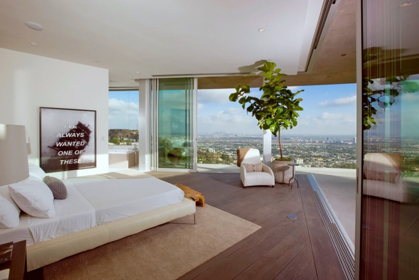 decoracao-quarto-de-casal-envidracado-casa-em-los-angeles-california