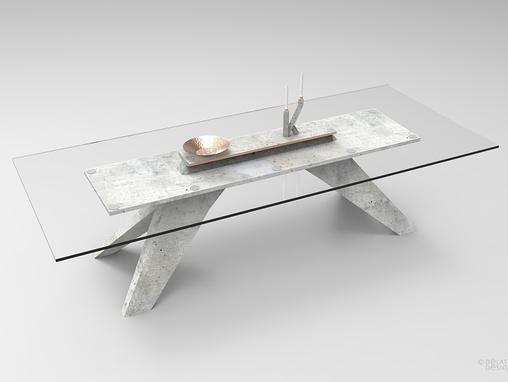 mesa-de-jantar-em-concreto-tampo-de-vidro